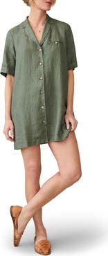 Faherty Paradise Point Linen Shirtdress