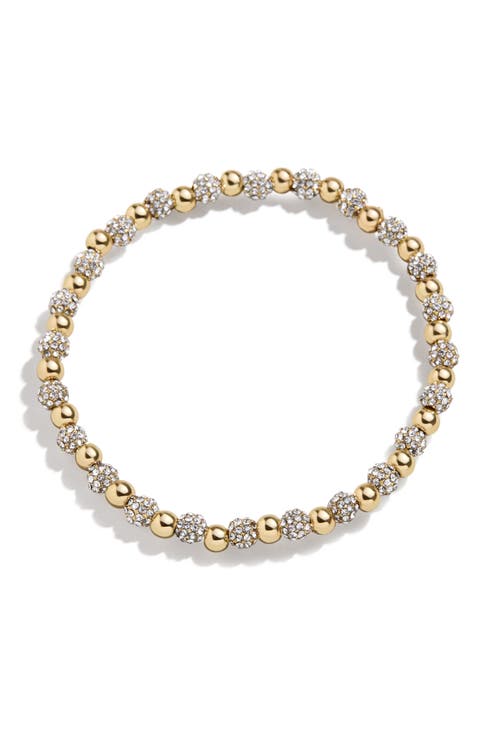 Pisa Pavé Crystal Beaded Stretch Bracelet