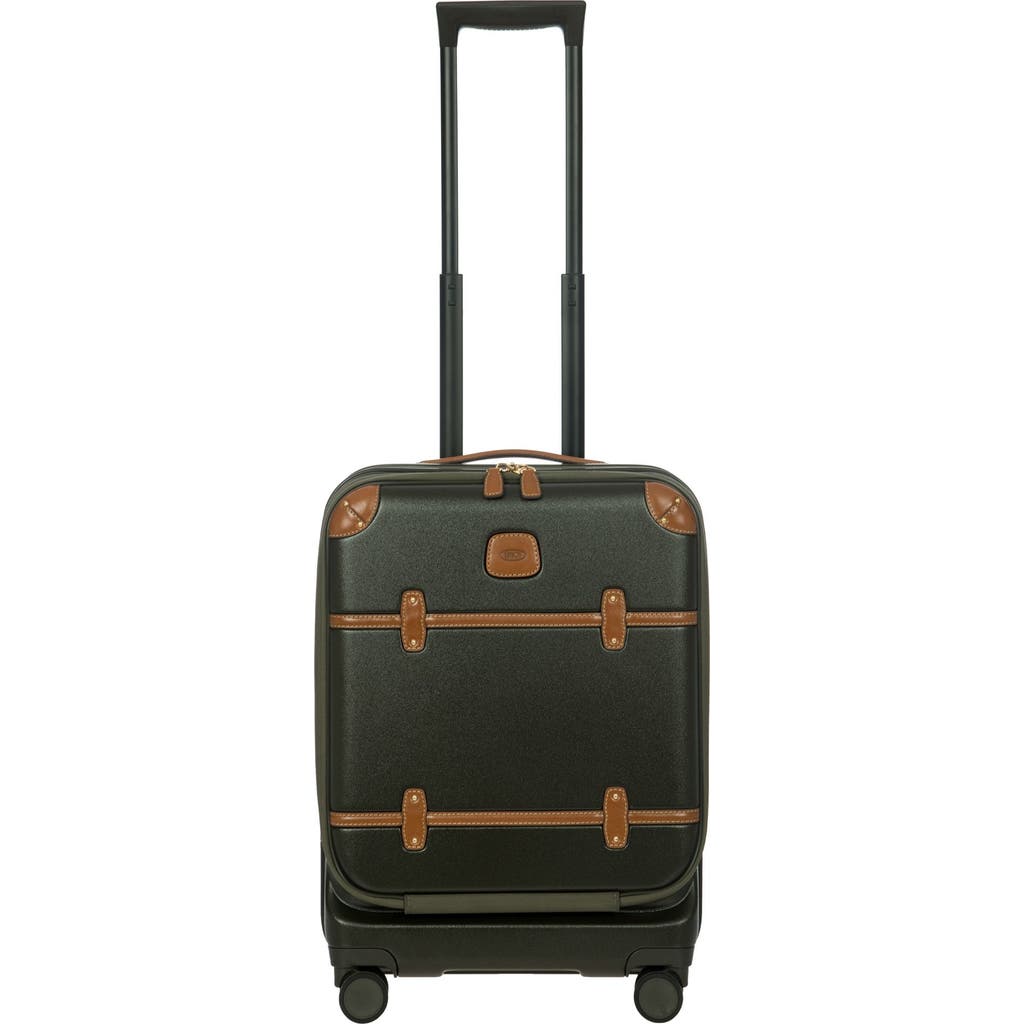 Bric's Bellagio 3.0 21" Carry-on Expandable Spinner W/pocket In Green