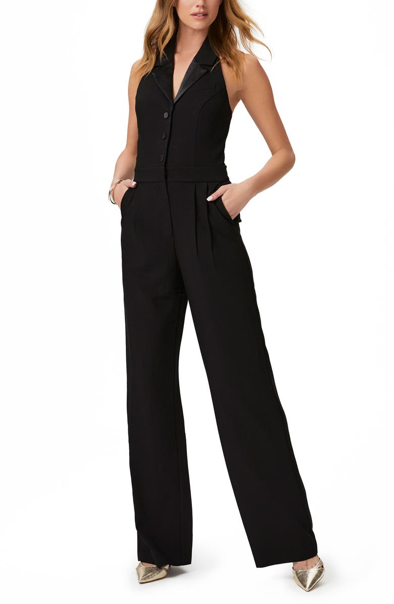 PAIGE Vienna Pleat Front Sleeveless Jumpsuit, Alternate, color, 