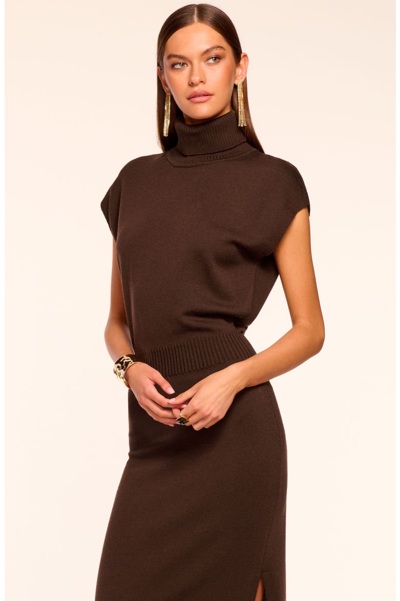 Natalie Turtleneck Wool Sweater Dress, Alternate, color, BOHO BROWN