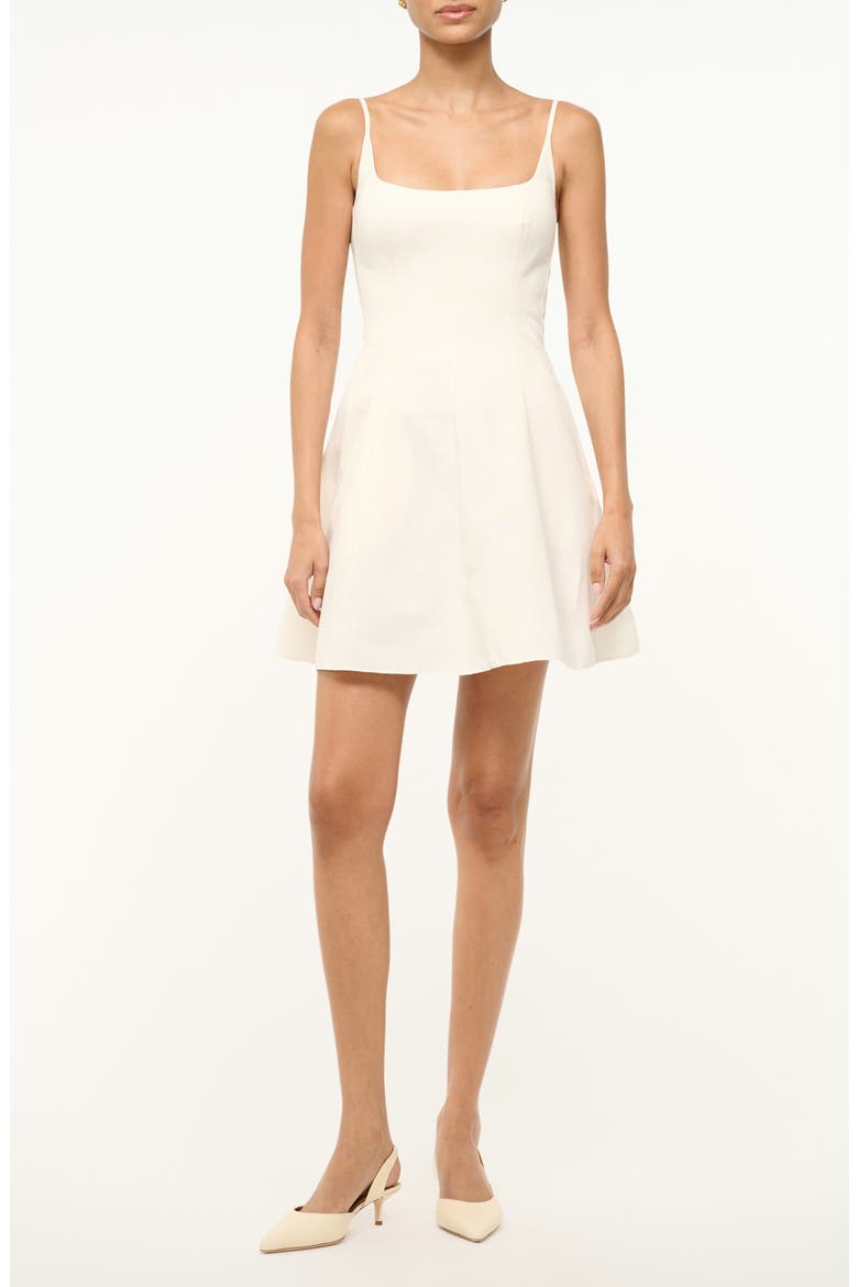 Joy Sleeveless Flare Minidress, Main, color, IVORY