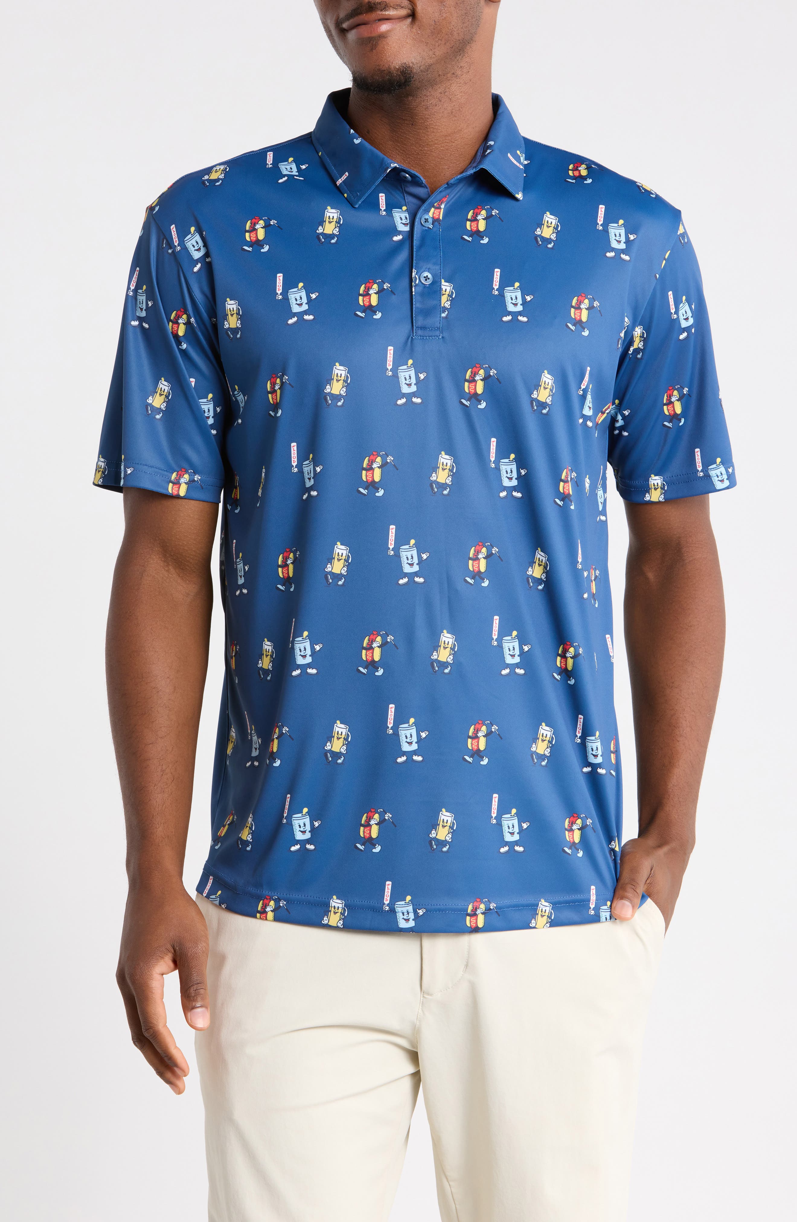 Combs Snack Print Golf Polo