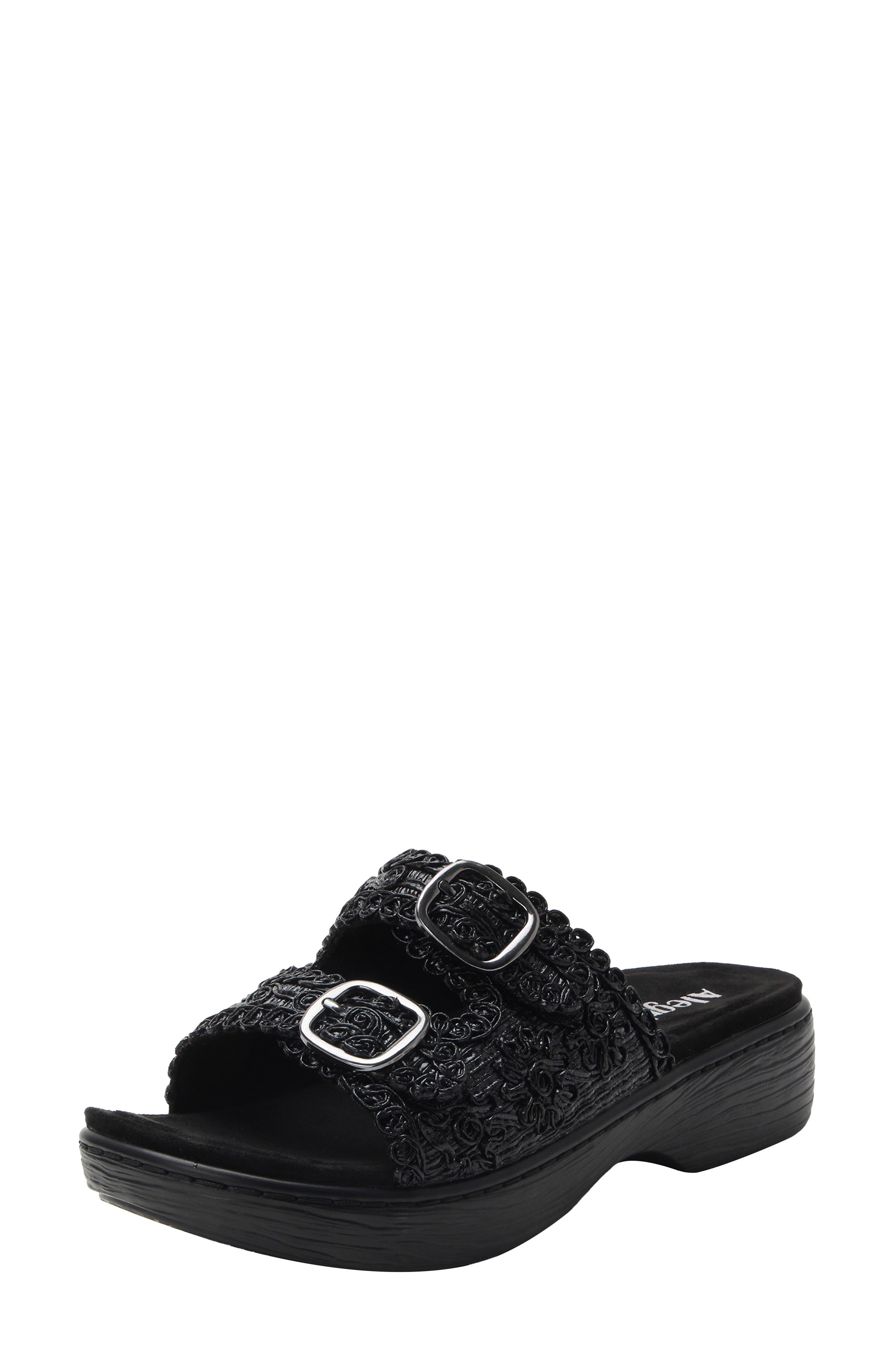 Alegria by PG Lite Oona Platform Slide Sandal, Alternate, color, Fancy Black