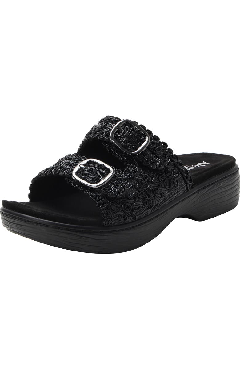 Alegria by PG Lite Oona Platform Slide Sandal, Alternate, color, Fancy Black