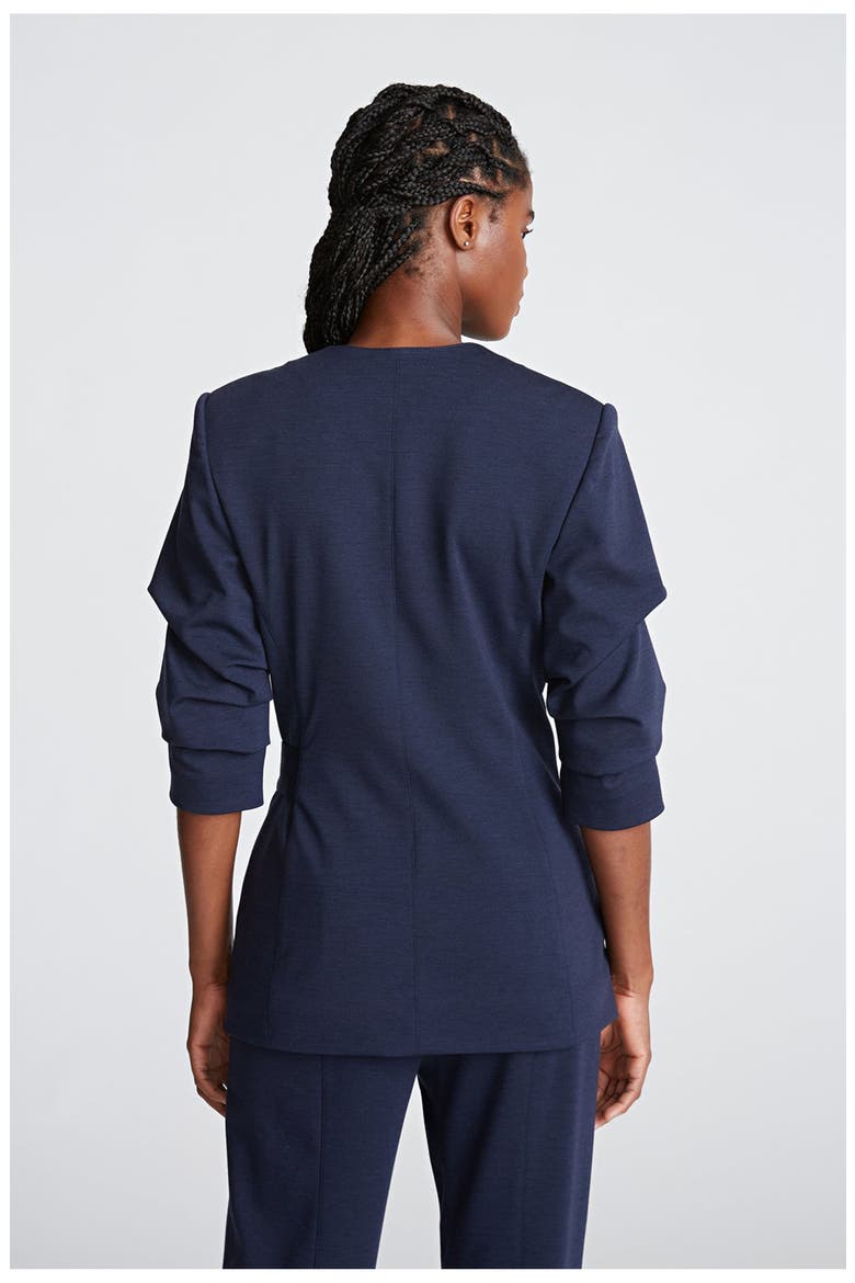 Bexley Jacket In Knit Suiting, Alternate, color, Midnight