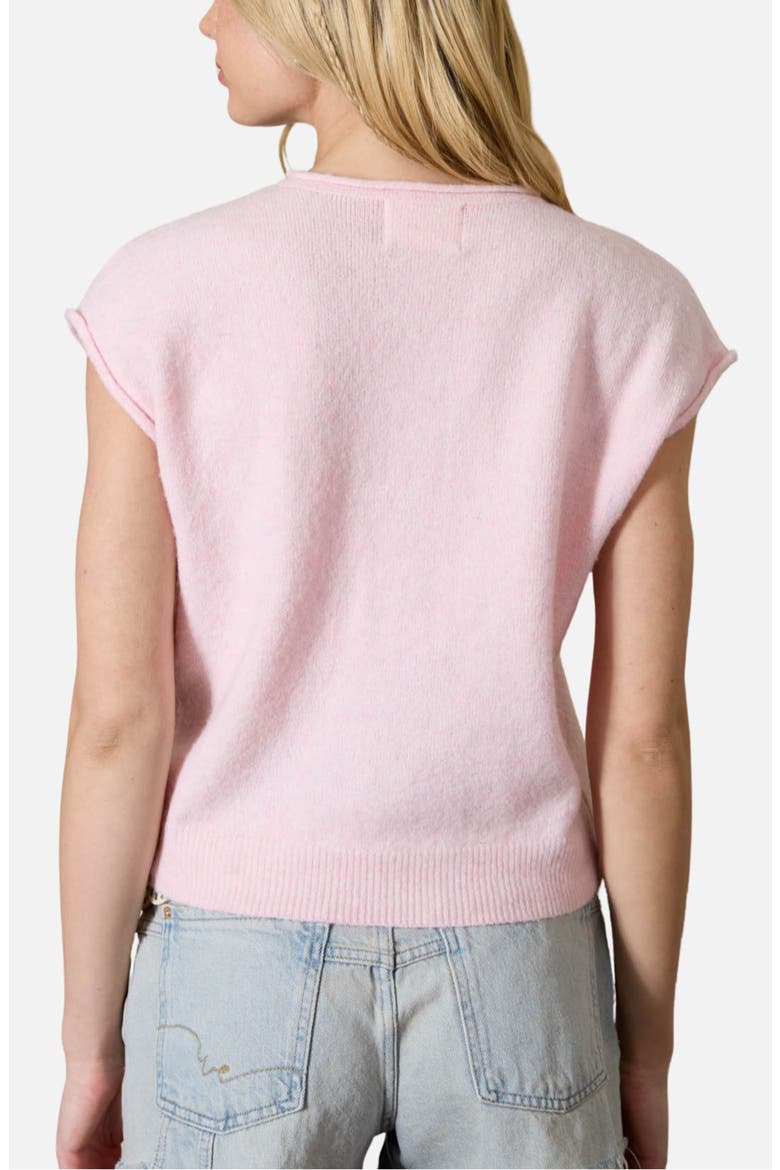 Cap Sleeve Cardigan, Alternate, color, PINK