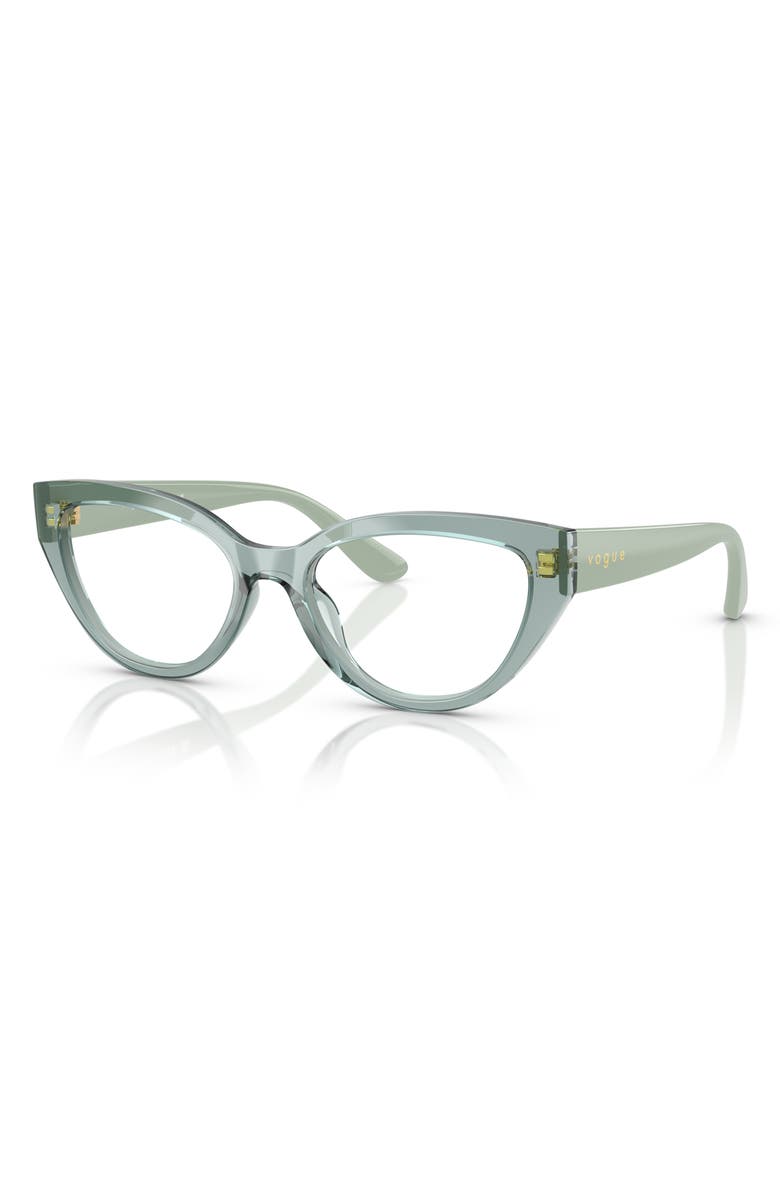 VOGUE 48mm Cat Eye Optical Glasses, Alternate, color, Transparent Green