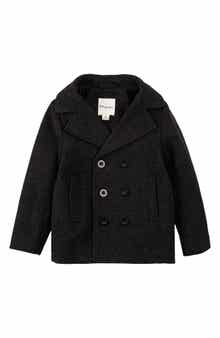 MILES THE LABEL Kids' Heathered Peacoat