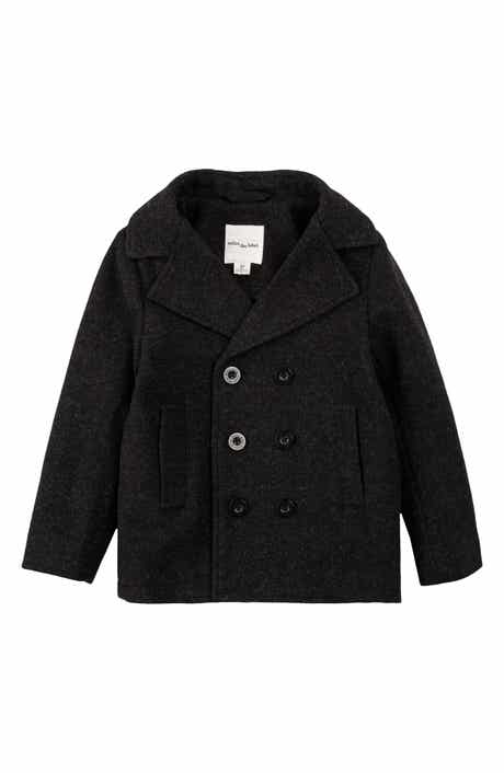 MILES THE LABEL Kids' Heathered Peacoat
