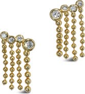 Alexis Bittar Asterales Cubic Zirconia Bubble Fringe Climber Earrings