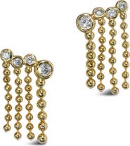 Alexis Bittar Asterales Cubic Zirconia Bubble Fringe Climber Earrings