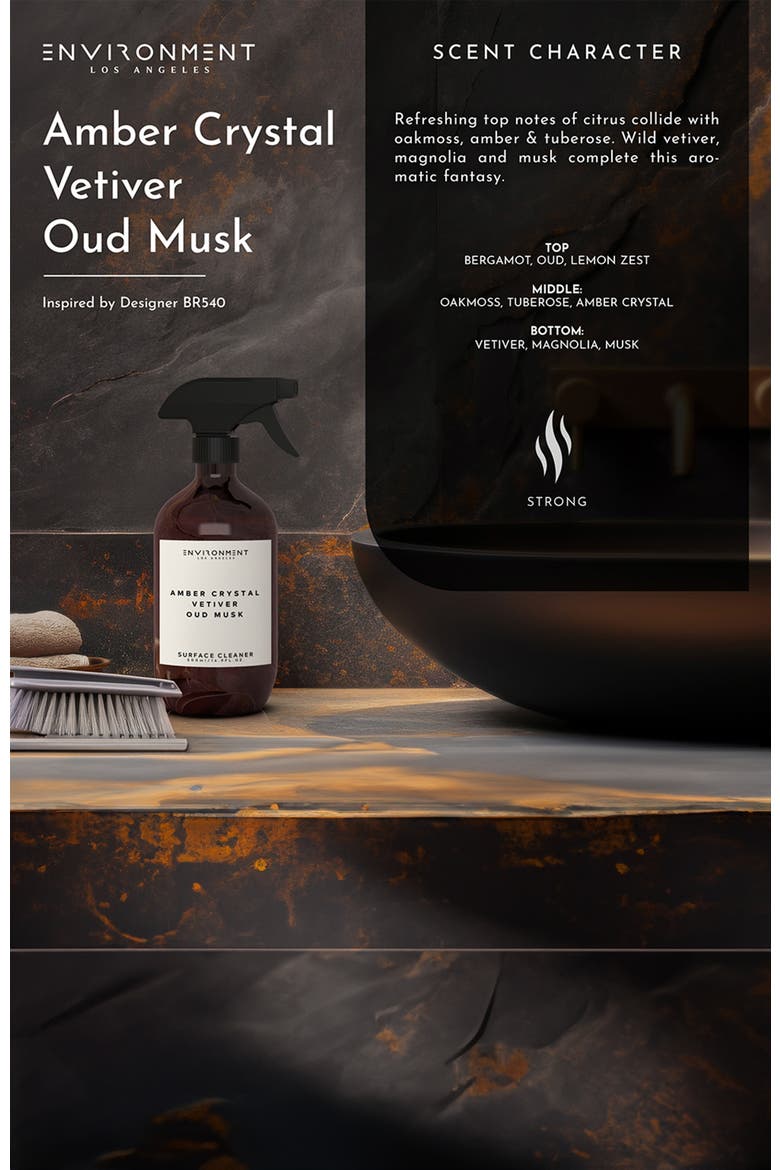 Inspired by Designer Perfume Surface Cleaner, Alternate, color, Amber Crystal|Vetiver|Oud Musk