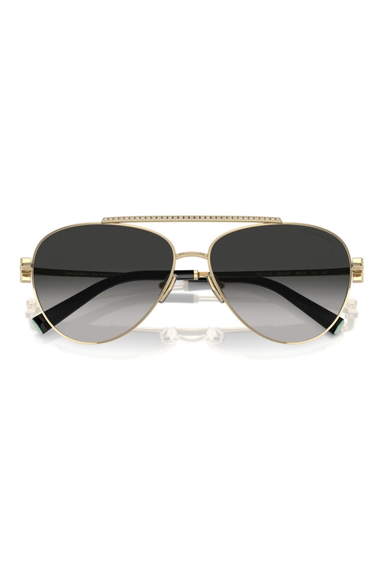59mm Gradient Pilot Sunglasses, Alternate, color, PALE GOLD