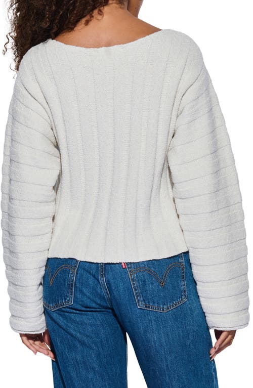 NATION LTD NATION LTD RONAN RIB COTTON BLEND VELOUR SWEATER