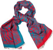SAACHI Mixed Animal Print Scarf