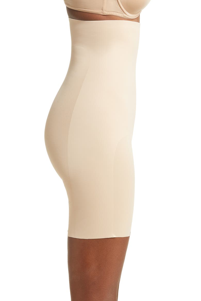 Basic Shaping High Waist Mid Thigh Shorts, Alternate, color, ULTRA NUDE