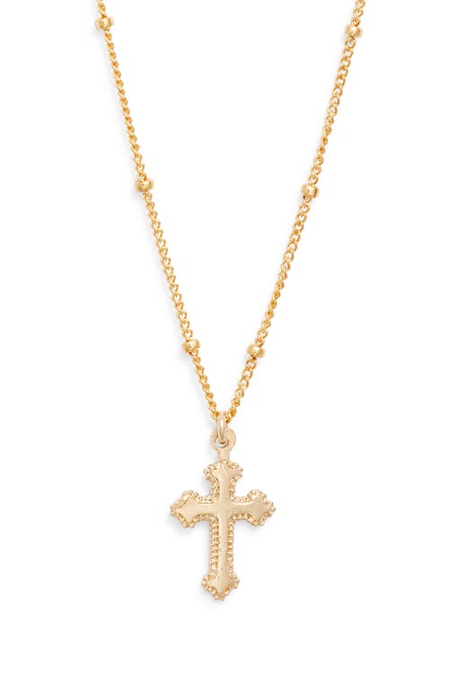 Set & Stones Archie Cross Pendant Necklace In Gold