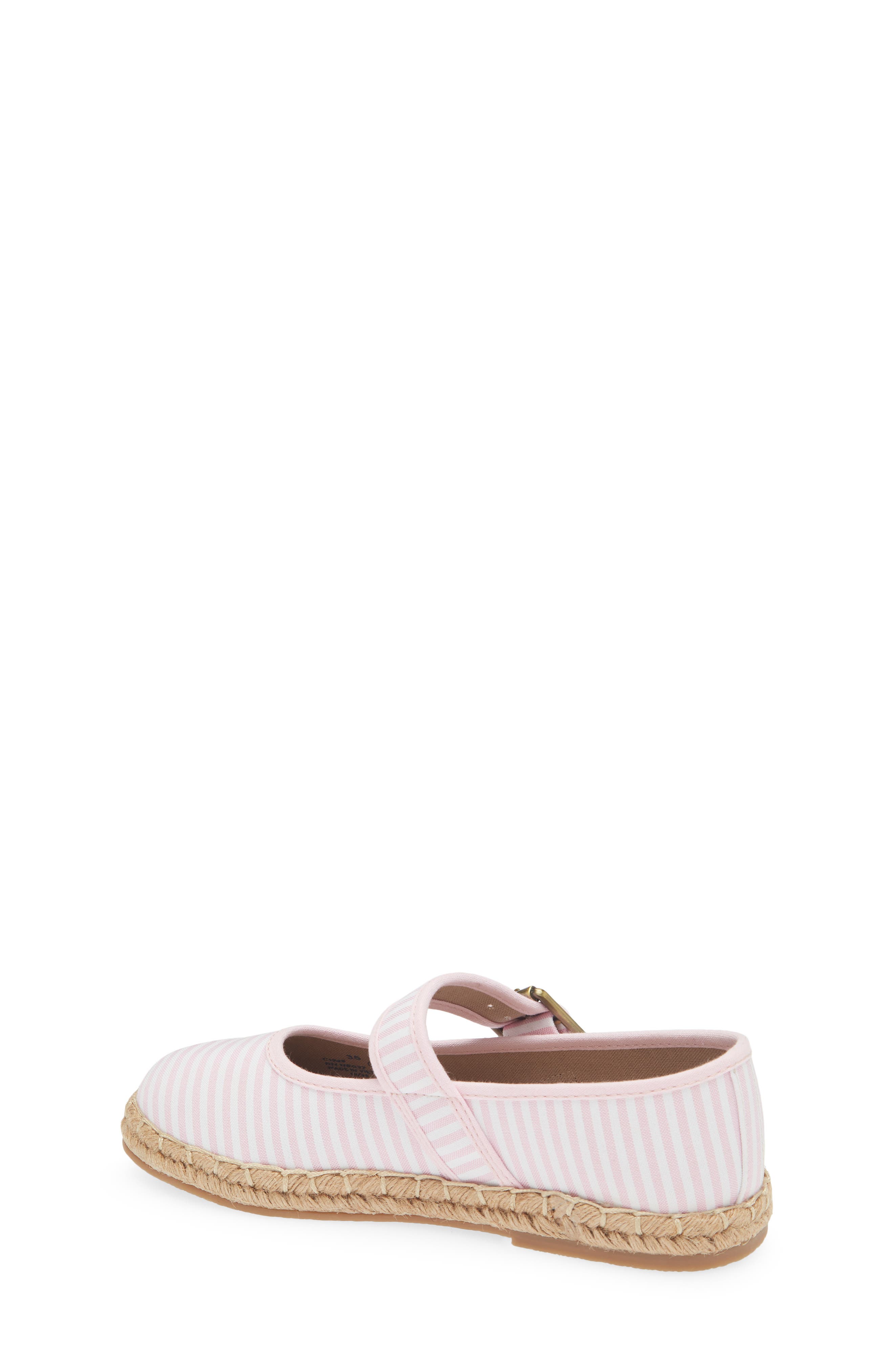 Boden Kids' Espadrille Mary Jane Flat, Alternate, color, Pink Stripe