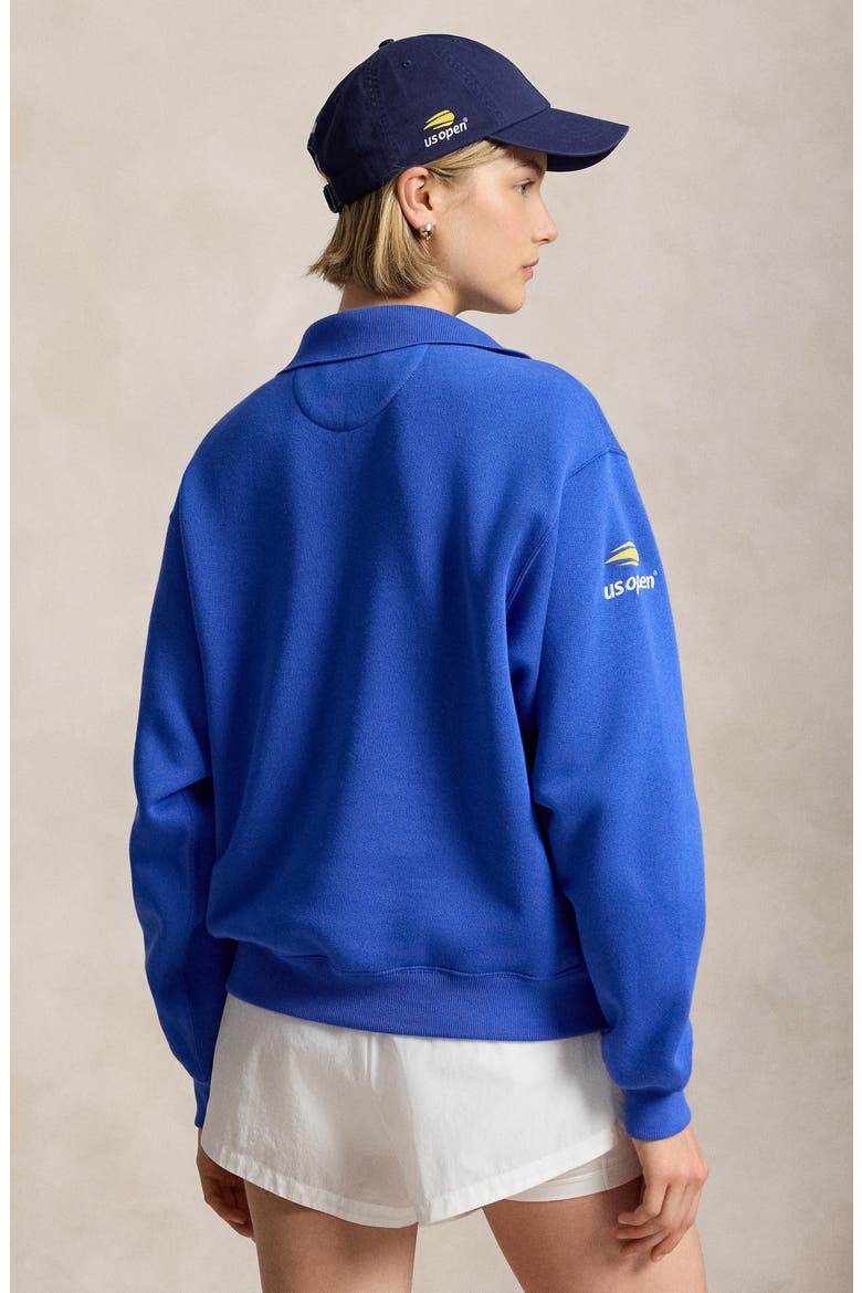 US Open Arctic Fleece Long Sleeve Polo, Alternate, color, BLUE