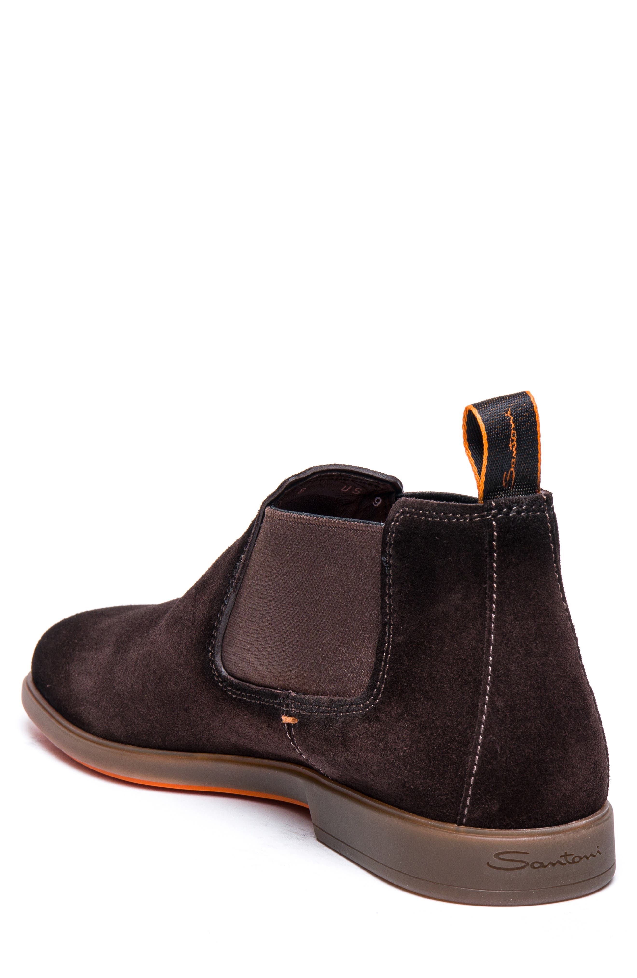 Santoni Regal Chelsea Boot, Alternate, color, Dark Brown