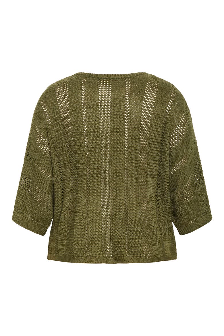 Sienna Open Stitch Sweater, Alternate, color, KHAKI
