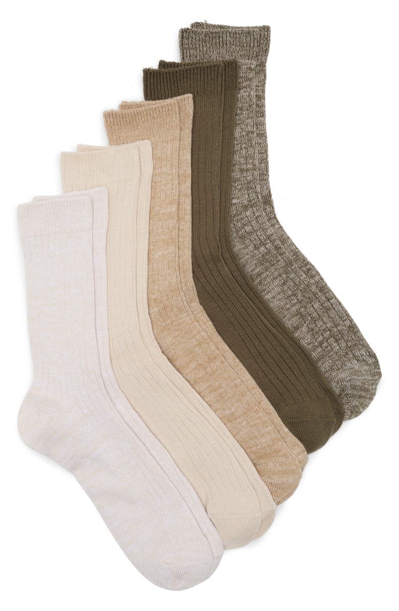 NORDSTROM RACK 5-Pack Crew Socks, Main, color, 