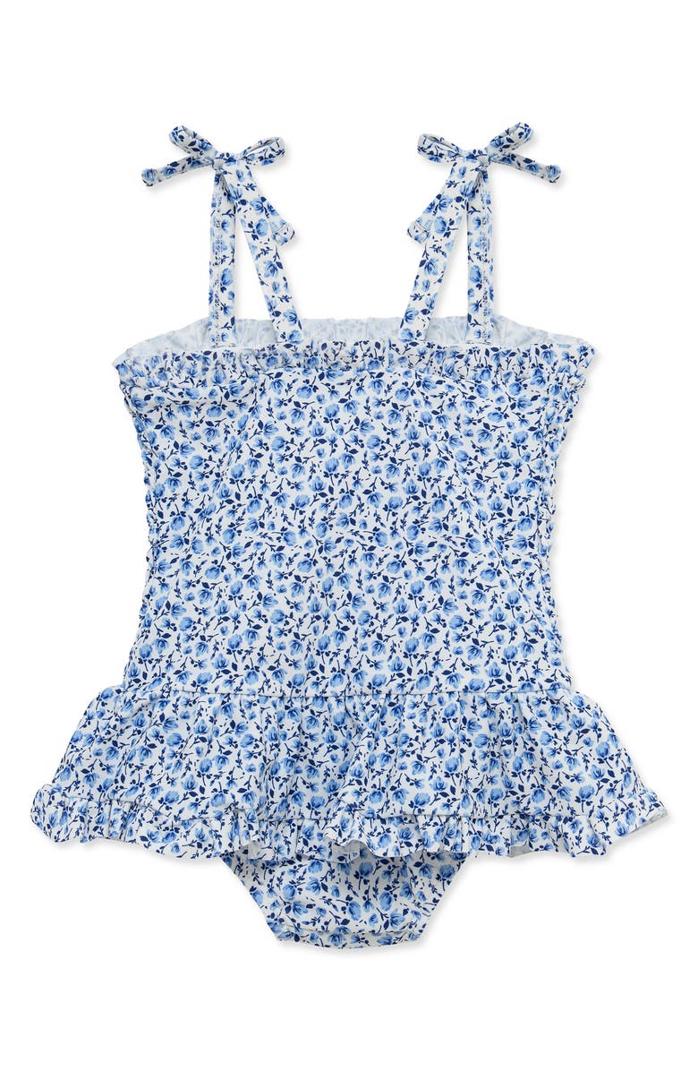 Little Me Floral Smocked One-Piece Swimsuit, Alternate, color,