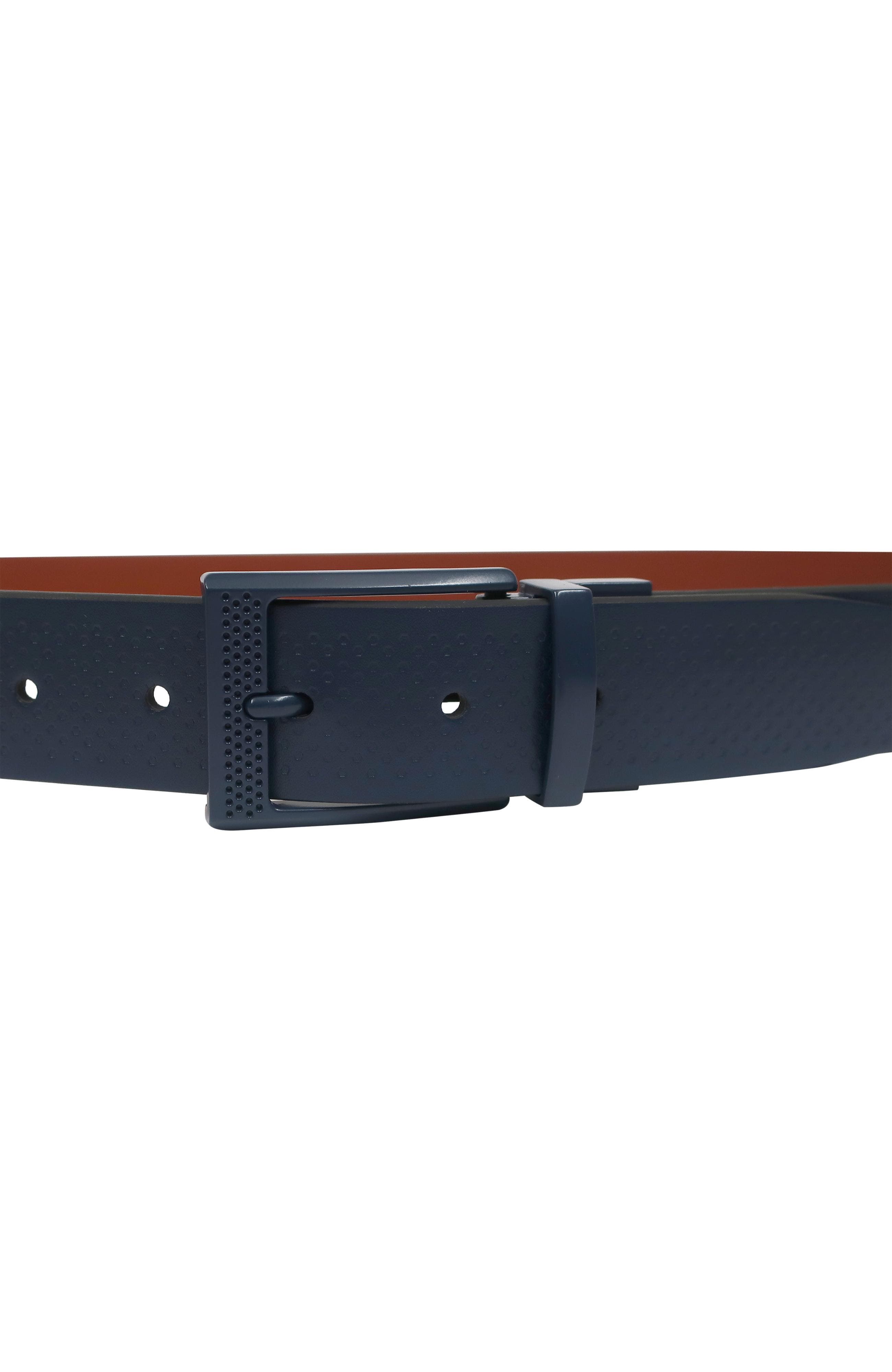 IZOD Golf Reversible Embossed Perf to Smooth Texture Leather Belt (Men ...