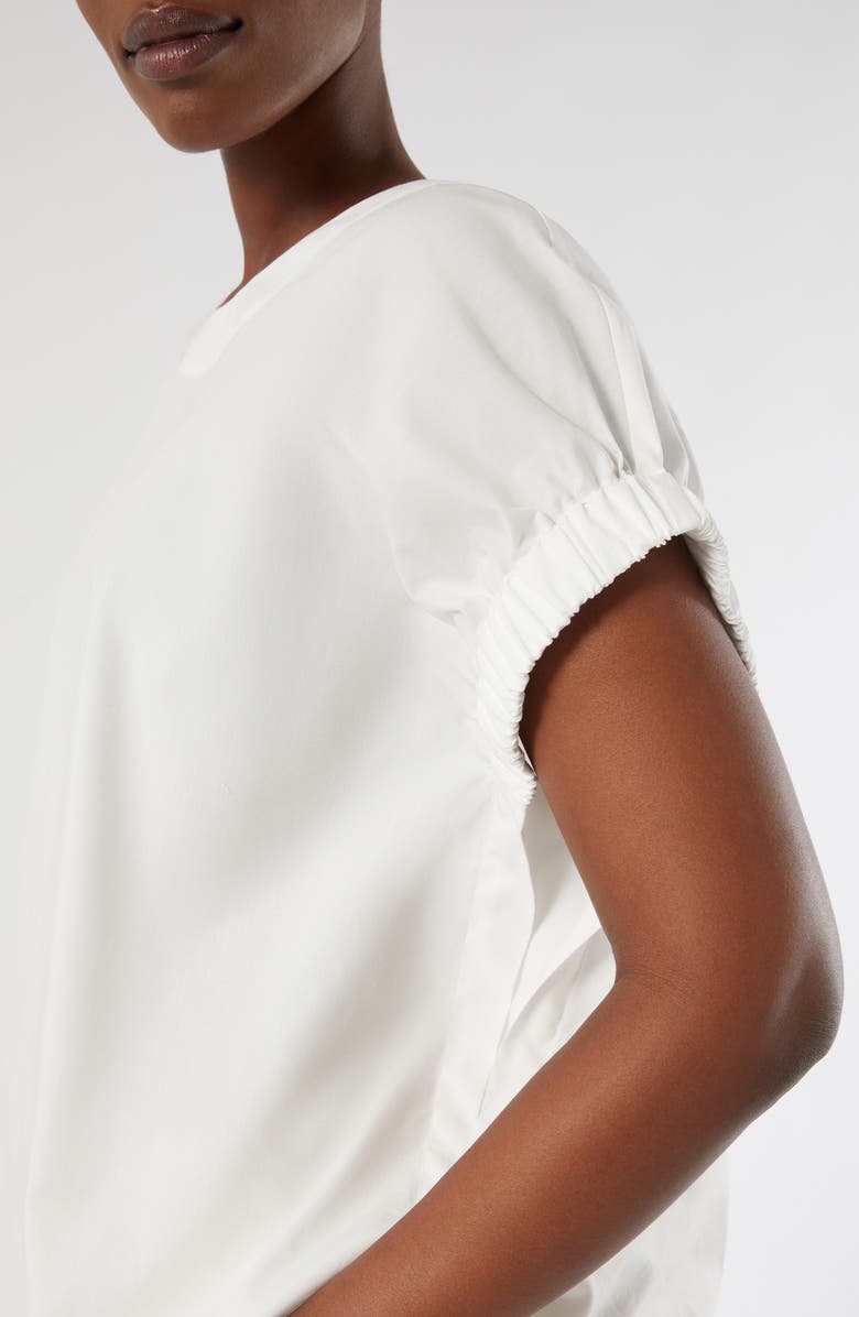 Marina Rinaldi Sepoca Cotton Poplin Top, Alternate, color, Ivory
