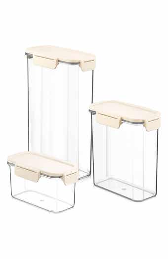 3-Pack Snap Lid Airtight Food Storage Container Set