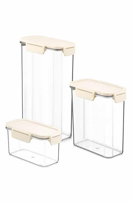 3-Pack Snap Lid Airtight Food Storage Container Set