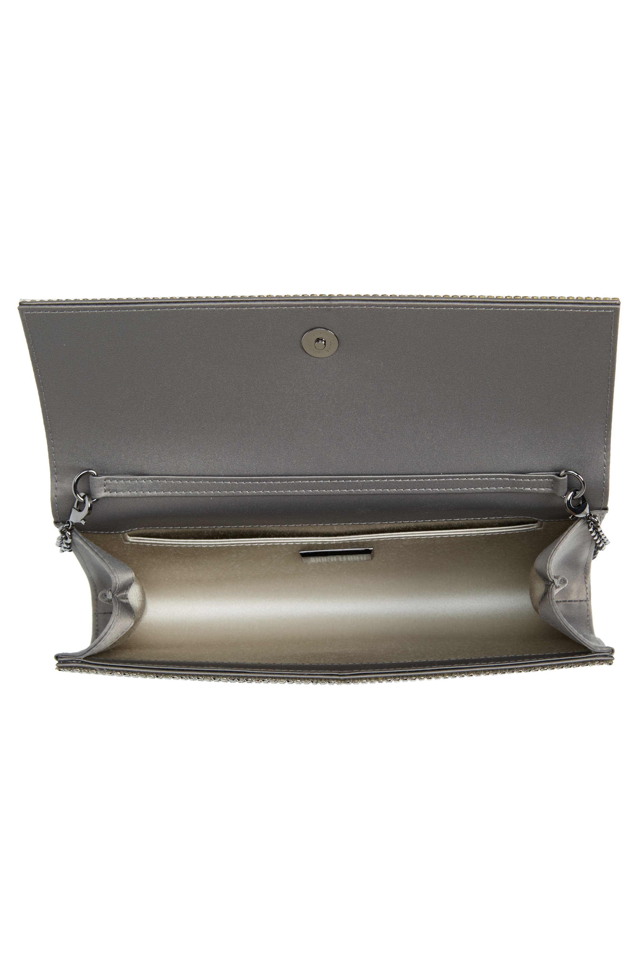 Perry Embellished Satin Clutch, Alternate, color, EBONIZED HEMATITE
