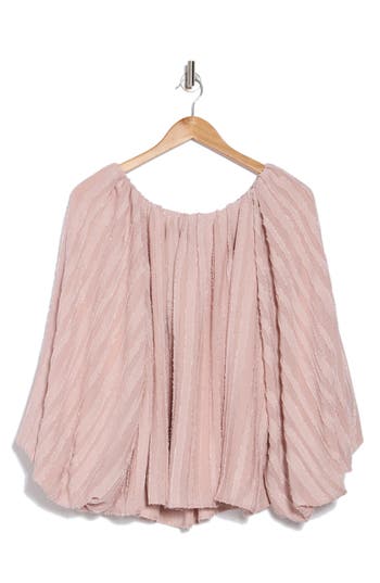 RENEE C RENEE C STRIPE SEMISHEER LONG SLEEVE TOP 