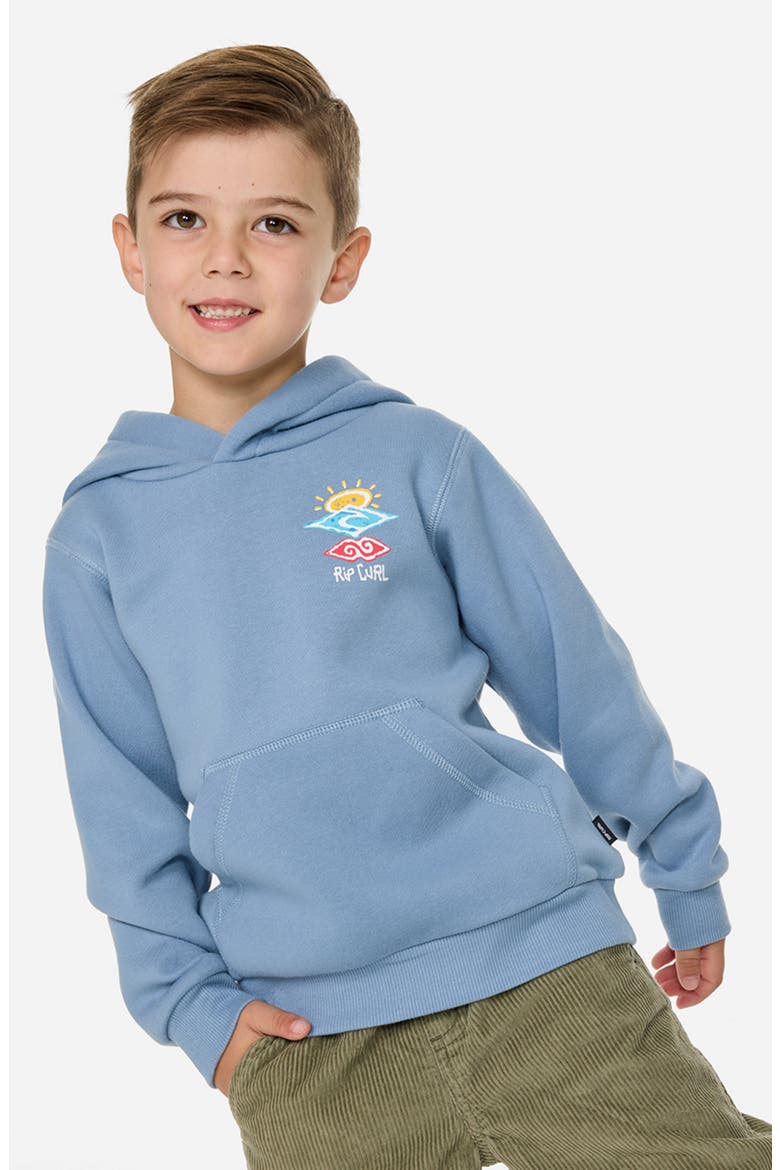 Kids' Icons of Shred Organic Cotton Hoodie, Main, color, FADED DENIM