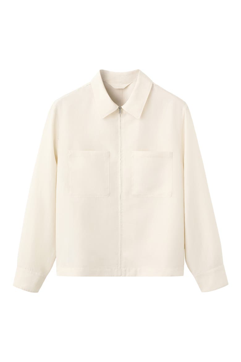 Slim Fit Shirt Jacket, Alternate, color, OFF WHITE