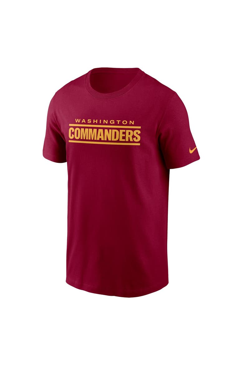 Men's Nike Burgundy Washington Commanders Wordmark T-Shirt, Alternate, color, Burgundy