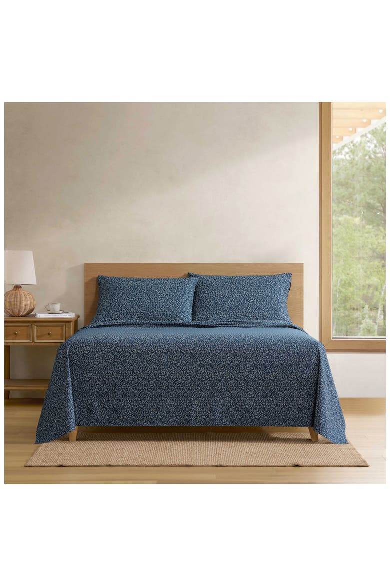 Cotton Percale Sheet Set, Alternate, color, DARK BLUE