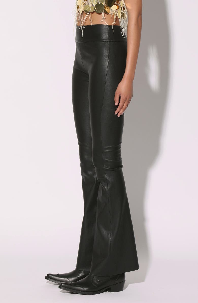 Walter Baker Lexie Leather Flare Leg Pants, Alternate, color, 
