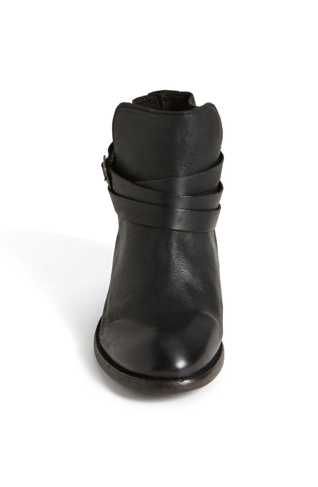 'Horrigan' Belt Wrapped Bootie, Alternate, color, NOIR