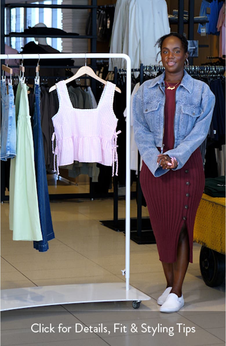 Gingham Side Tie Tank, sales video thumbnail