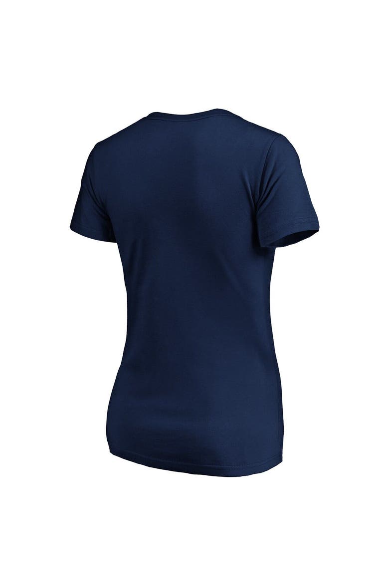 Women's Fanatics Branded Navy Washington Capitals Authentic Pro Secondary Logo V-Neck T-Shirt, Alternate, color, NAVY