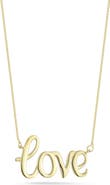 Ember Fine Jewelry 14K Yellow Gold Love Script Pendant Necklace