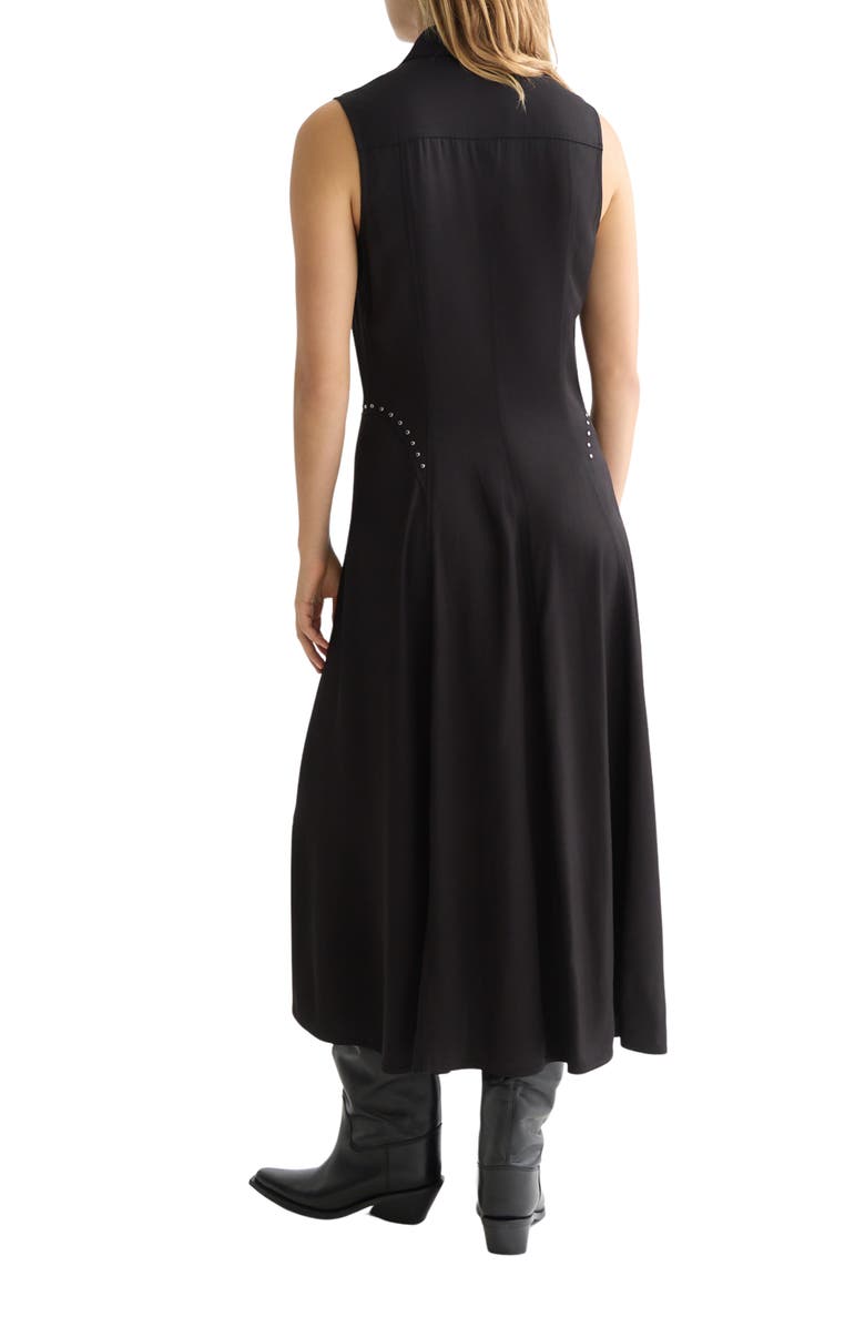 Scotch 
Soda Stud Accent Sleeveless Midi Shirtdress, Alternate, color, Meteorite