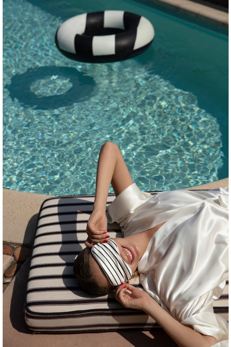 Pure Silk Sleep Mask, Alternate, color, POOLSIDE