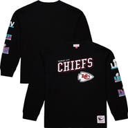 Mitchell & Ness Men's Mitchell & Ness Black Kansas City Chiefs Training Camp Vintage Logos Long Sleeve T-Shirt