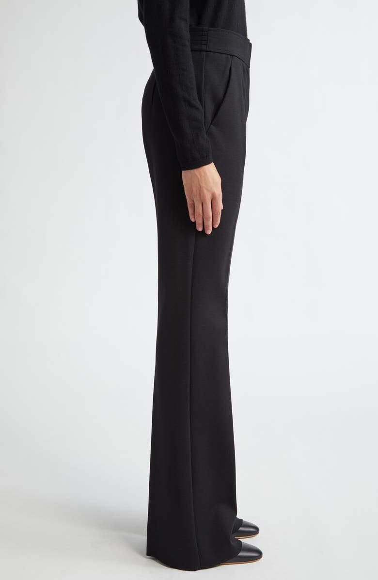 Max Mara Yana Jersey Flare Leg Pants, Alternate, color, Black