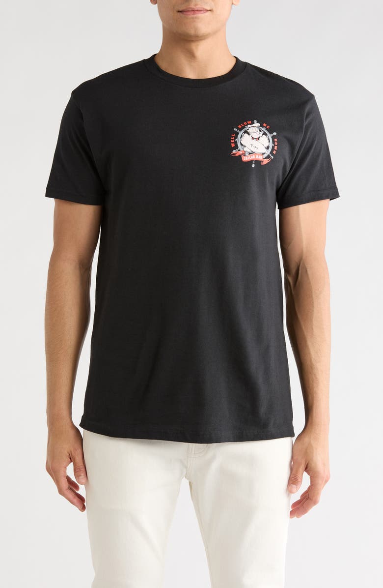 The Forecast Agency Popeye Sink Or Swim Graphic T-Shirt, Main, color, Black
