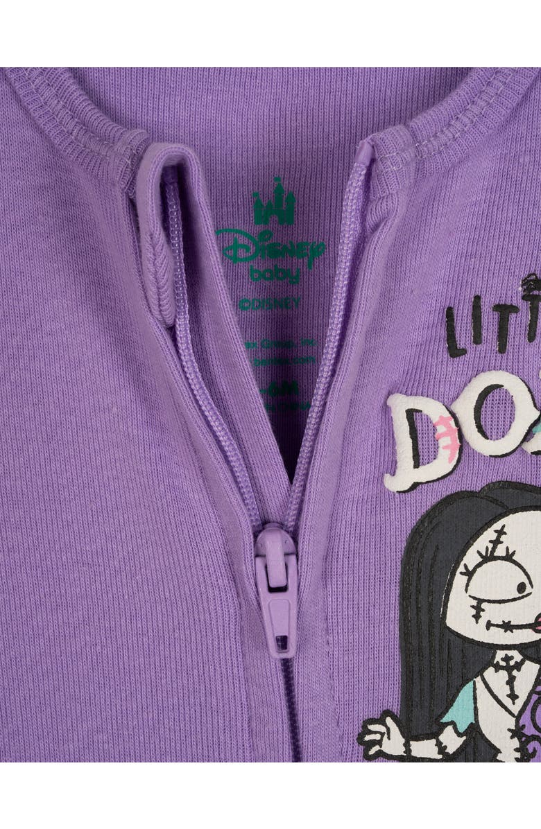 Disney Nightmare Before Christmas Baby Girls' 2-Pack Footed Sleep N' Play Coveralls, Alternate, color, Nightmare Purple