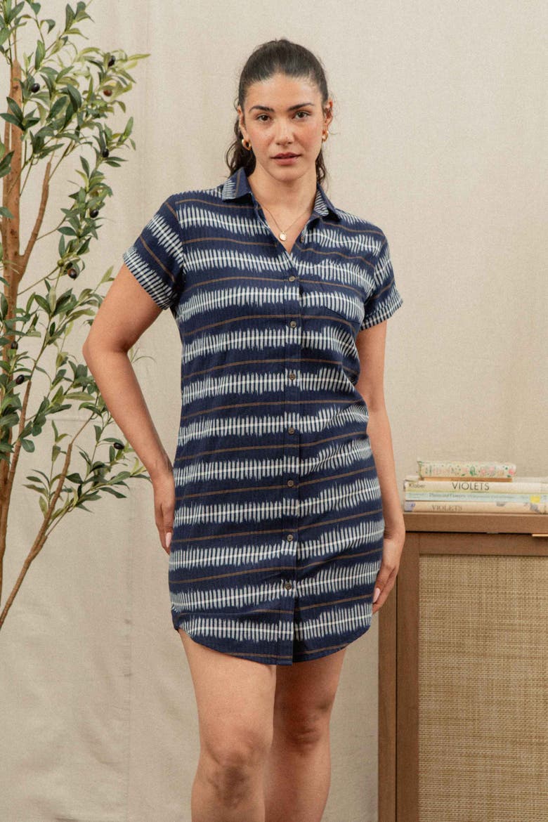 Loren Shirt Dress, Alternate, color, Dusk Mirage